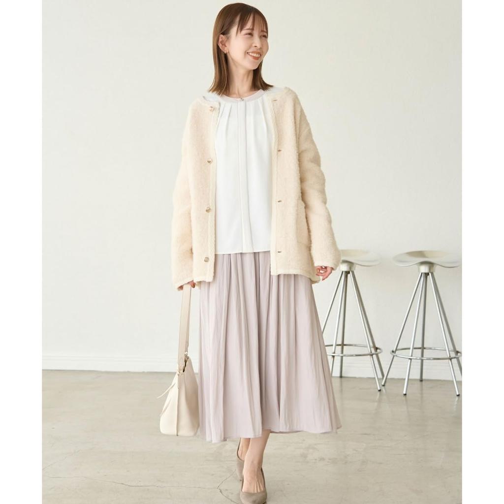 ROPE PICNIC Piping Tuck White Women's Blouse, (11)