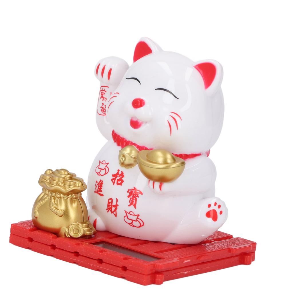 Szczęśliwy Kot Machający Ramię Żywy Piękny Chiński Kot Słoneczny Kot Fortune Statuetka Dekoracja do Dekorowania
