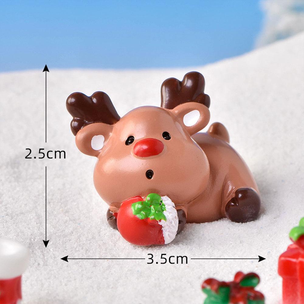 Christmas Elk Penguin Polar Bear New Year Creative Micro Landscape Snow Scenery Design Decoration Creative Resin Animal Gift