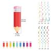 18/48Pcs Ribbons Pencil Spiral Hanging Decorations Pencils Crayon Theme Back To School Ornaments Crayon Hanging Decorations