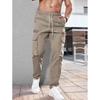 Men's Multi-Pocket Straight Leg Pants Casual Sweatpants Drawstring Work Pants