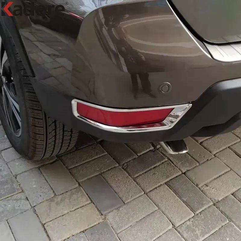 For Nissan X-trail Rogue T32 Facelift 2017- Chrome Car Rear Fog Light Lamp Cover Trim Tail Foglight Bezel Trims Accessories