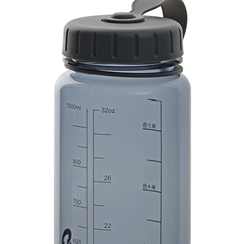 Captain Stag Water Bottle, Sports Bottle, Water Bottle, 1000ml, Direct Drinking, Rice Gradient, 6 Cups, BPA-Free, Clear Black, UY-7093