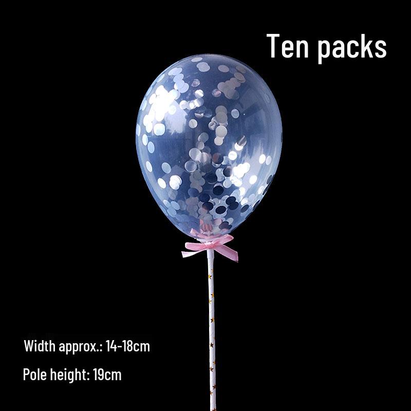 Valentine's Day & Birthday Cake Topper: Gold, Silver, and Colorful Transparent Wishing Balls Decoration
