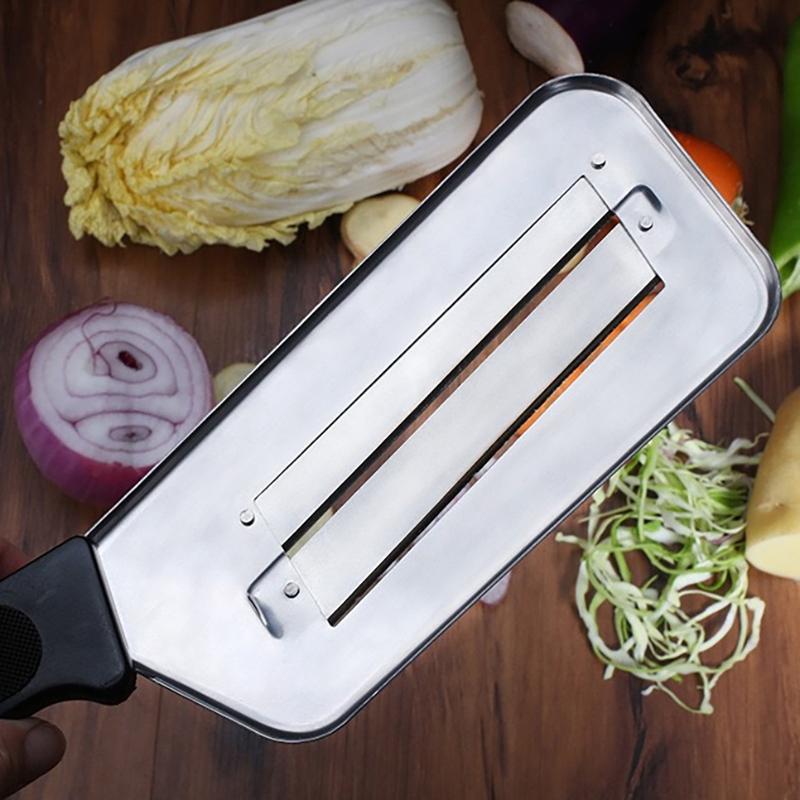 Nerezový ruční kráječ zelí, strouhač, zeleniny, kuchyňský manuální kráječ pro přípravu domácího coleslaw salátu nebo kysaného zelí
