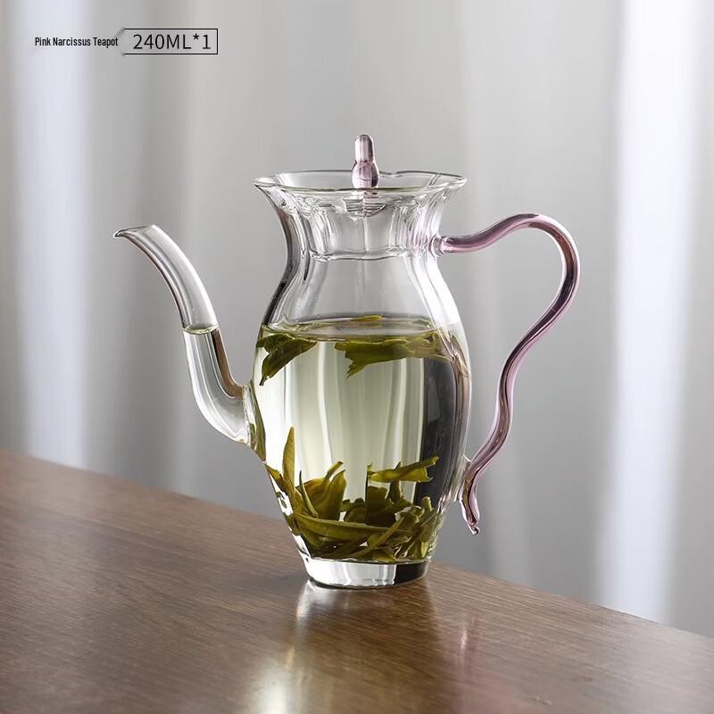 

High Borosilicate Narcissus Transparent Teapot