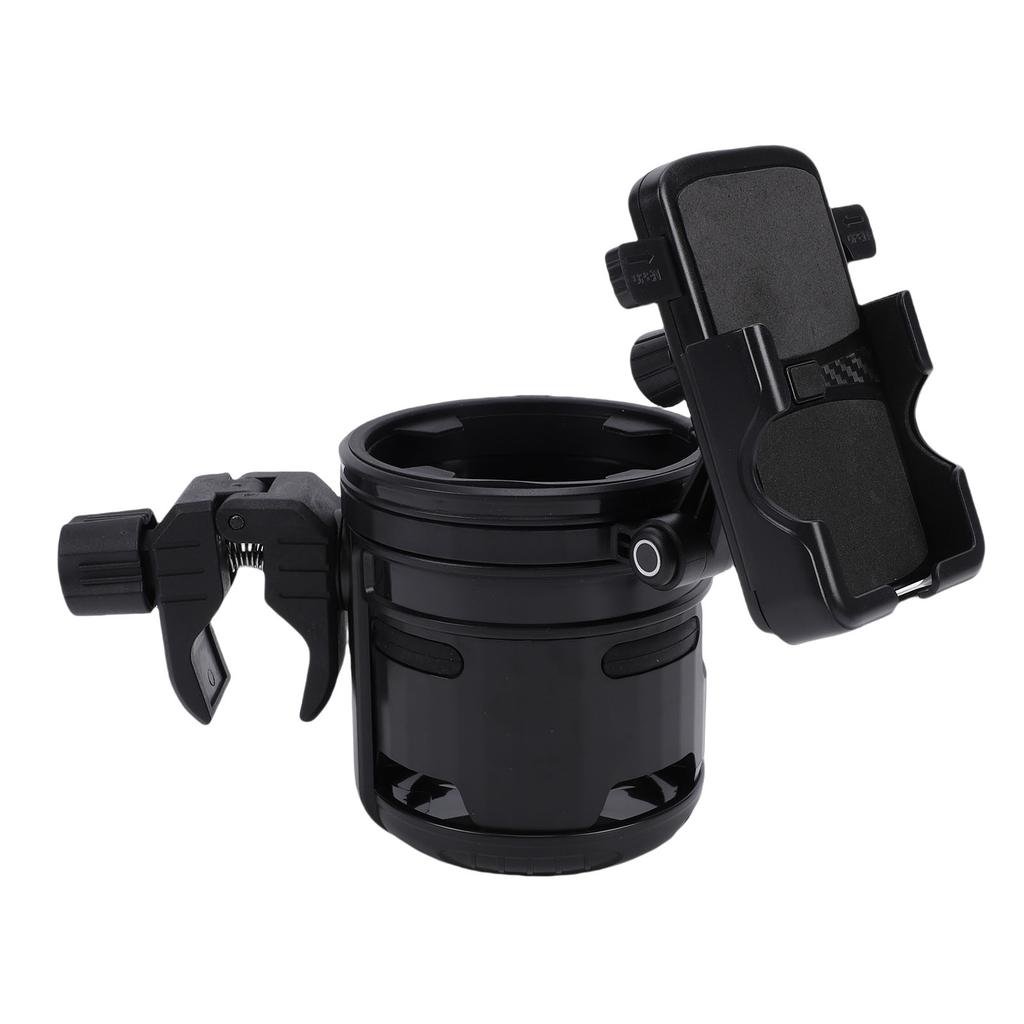 Kinderwagenbecherhalter mit Handyhalter 360-Grad-Drehung Faltbarer Kinderwagen-Flaschenhalter für Fahrrad