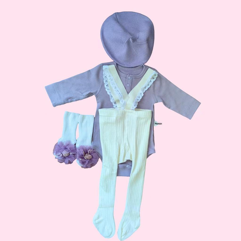 Purple Dopamine Autumn Romper: Trendy Baby Outfit