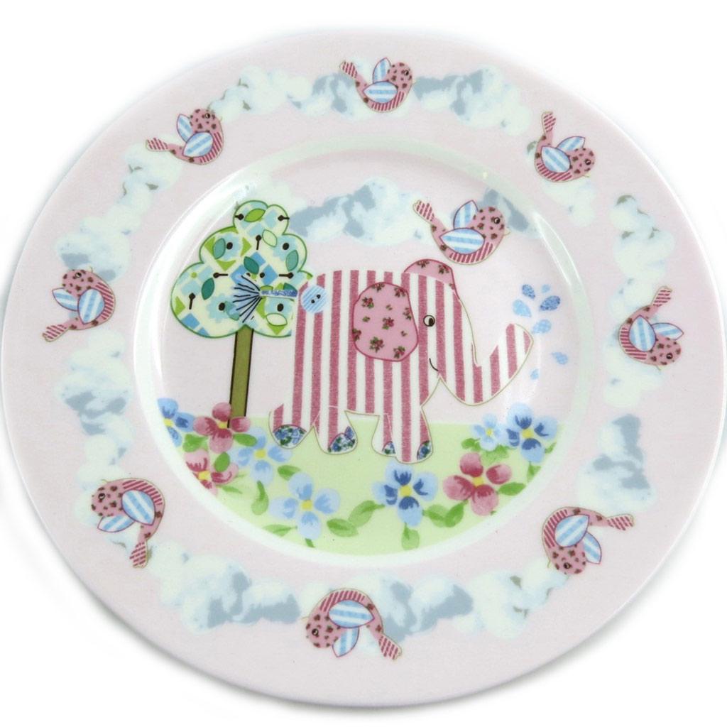 Les Trésors De Lily [L1963] - Set repas enfant céramique 'Eléphant' rose (3 pièces)