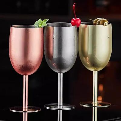 Stainless Steel Red Wine Glass, Single Layer Goblet, Large Capacity, Drum Shaped, Drop-resistant Wine Glass, 250ml, Agave Cup