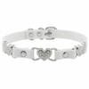 PU Leather Women Choker Adjustable Sparkling Heart Design