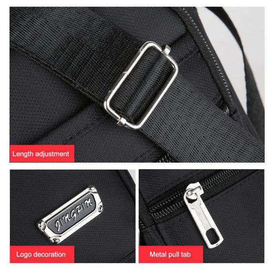 Men Small Crossbody Bag Multi-Pocket Sling Bag Waterproof Lightweight Shoulder Bag for Street Work Commuting
