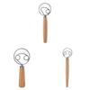 Modern Simple Wooden Egg Beater With Stainless Steel Mixing Rod For Kitchen Daily Use
