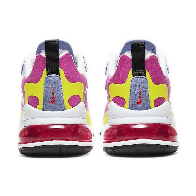 Nike Air Max 270 React Weiß Rosa Gelb Damen CZ9351-100
