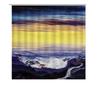 Multicolored Watercolor Landscape Shower Curtain For Bathroom Decor Modern Style With Red Tree And Mountain Design (This Title M