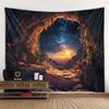 Aesthetic Tapestry Bohemian Hippie Starry Sky Sea View Home Art Decoration Blanket Living Room Background Wall Hanging Cloth