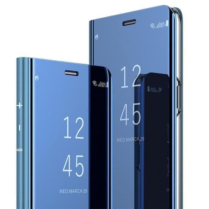 Skal Fodral Flip - MISSTARS - SAMSUNG GALAXY A41 - Spegeleffekt - Stötskydd - Blå