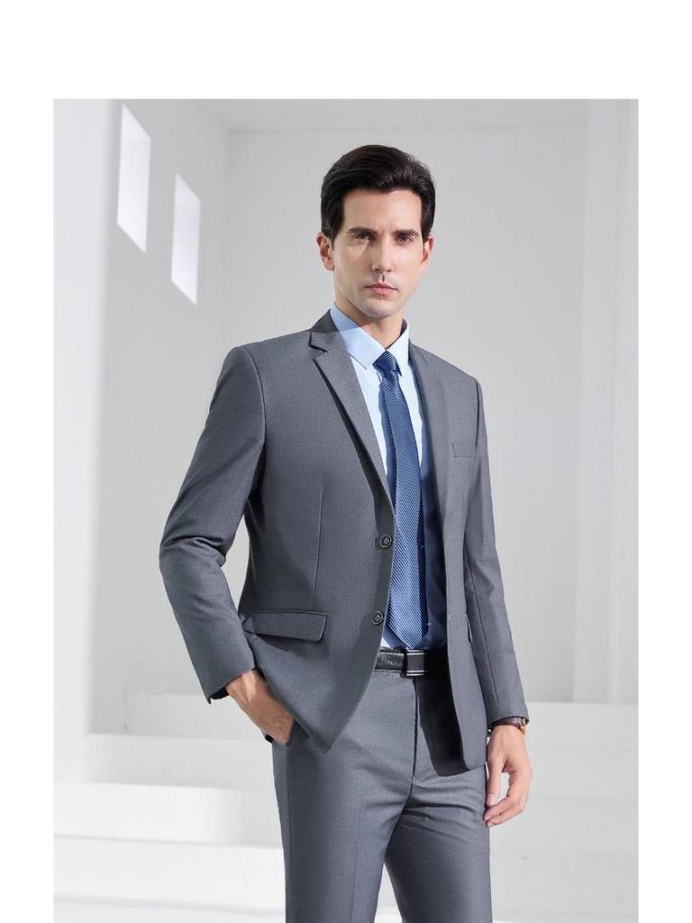 601 Men's Slim Fit Business Suit - Professional Formal Attire for Work and Interviews