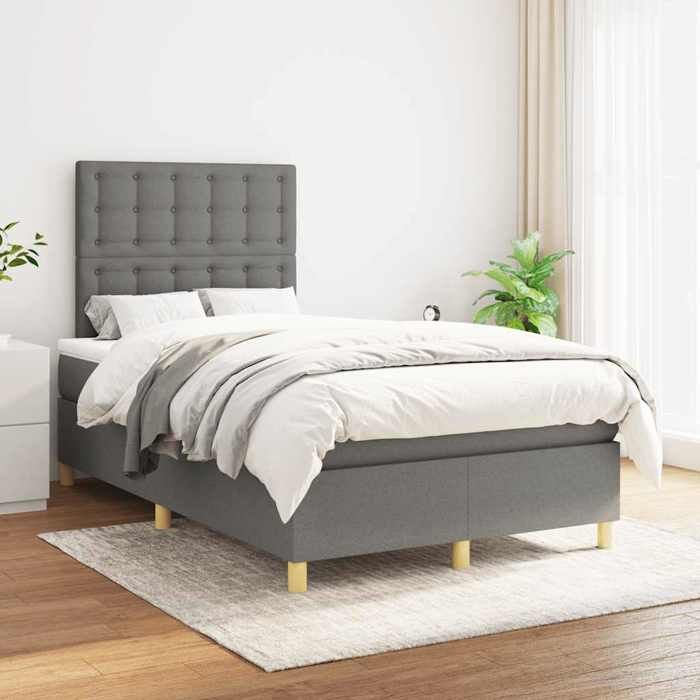 VidaXL Sommier à Lattes de Lit avec Matelas, Lit Rembourré, Lit Double, Lit Adulte de Chambre à Coucher Intérieur, Moderne, 3269959