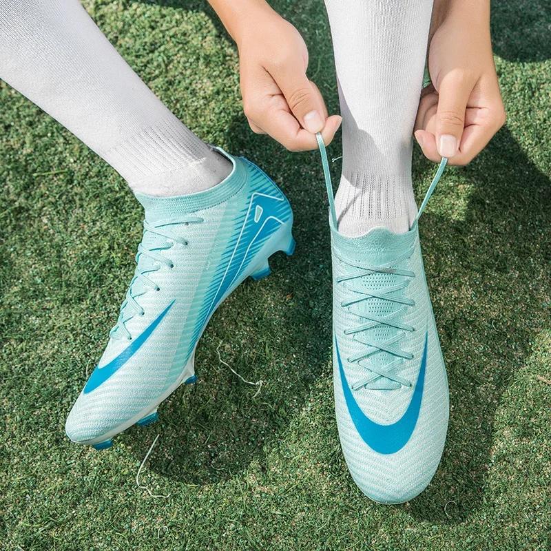 New Soccer Shoes Society Non-Slip Football Field Boots Training Match High-quality Unisex Teenagers Sneakers Chuteira De Campo
