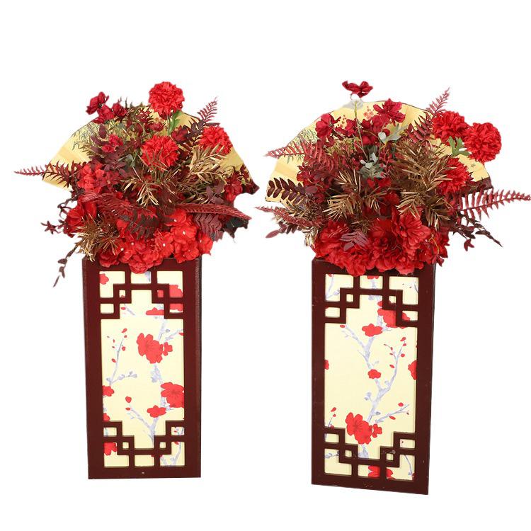 Chinese Wedding Kapok Flower Light Aisle Runner & Plum Blossom Pillar Centerpiece