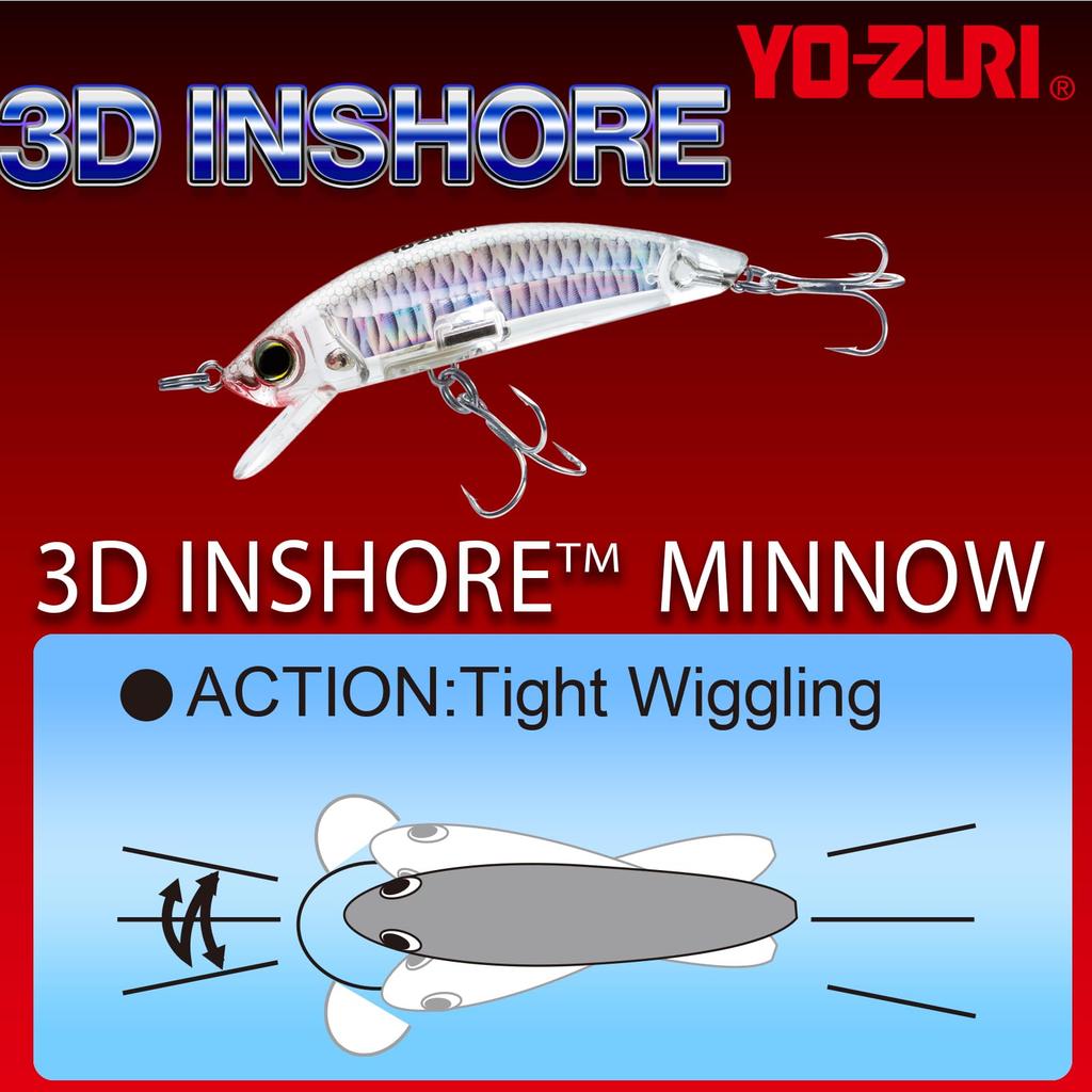 YO-ZURI Lure Minnow 3D Inshore Minnow (F) 110mm HGBL Weight: