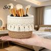 Thickened Material Box Storage Large Capacity Organizer Multipurpose Long-lasting Container Tassel Decor for Home Bedroom Living Room Durable