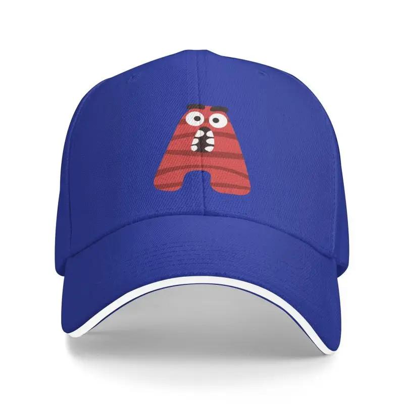 Fashion Letter A Baseball Cap for Men Women Custom Adjustable Adult Monster Halloween Alphabet Dad Hat Spring