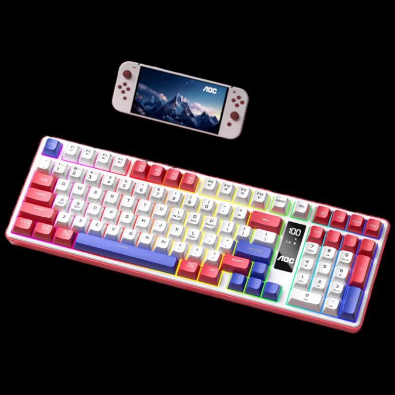 AOC GK300 Tri-Mode RGB Mechanical Feel Keyboard