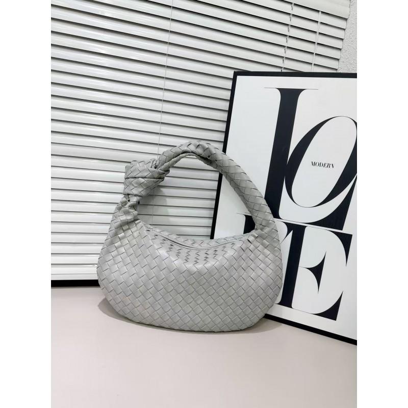 Handwoven Horn-Shaped Crossbody Bag Women Soft PU Woven Shoulder Small Daily Use Tote In 16 Colors