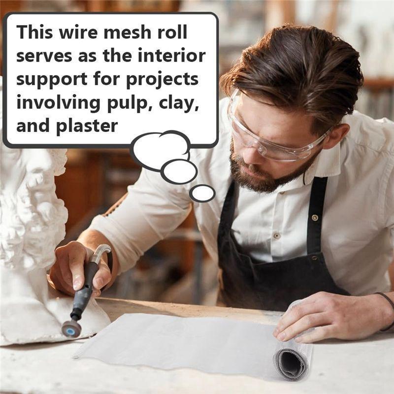Aug. 9.8 Ft Aluminum Sculpting Wire Mesh, 11.8 Inch Wide Roll, Perfect For Clay Crafts And Sculpting