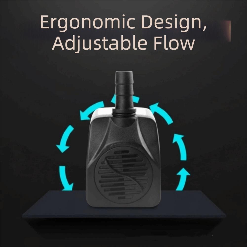Ultra-Quiet Aquarium Filter Pump Colorful  LED Light Fish Tank Pump Landscape Water Pump  Fountain