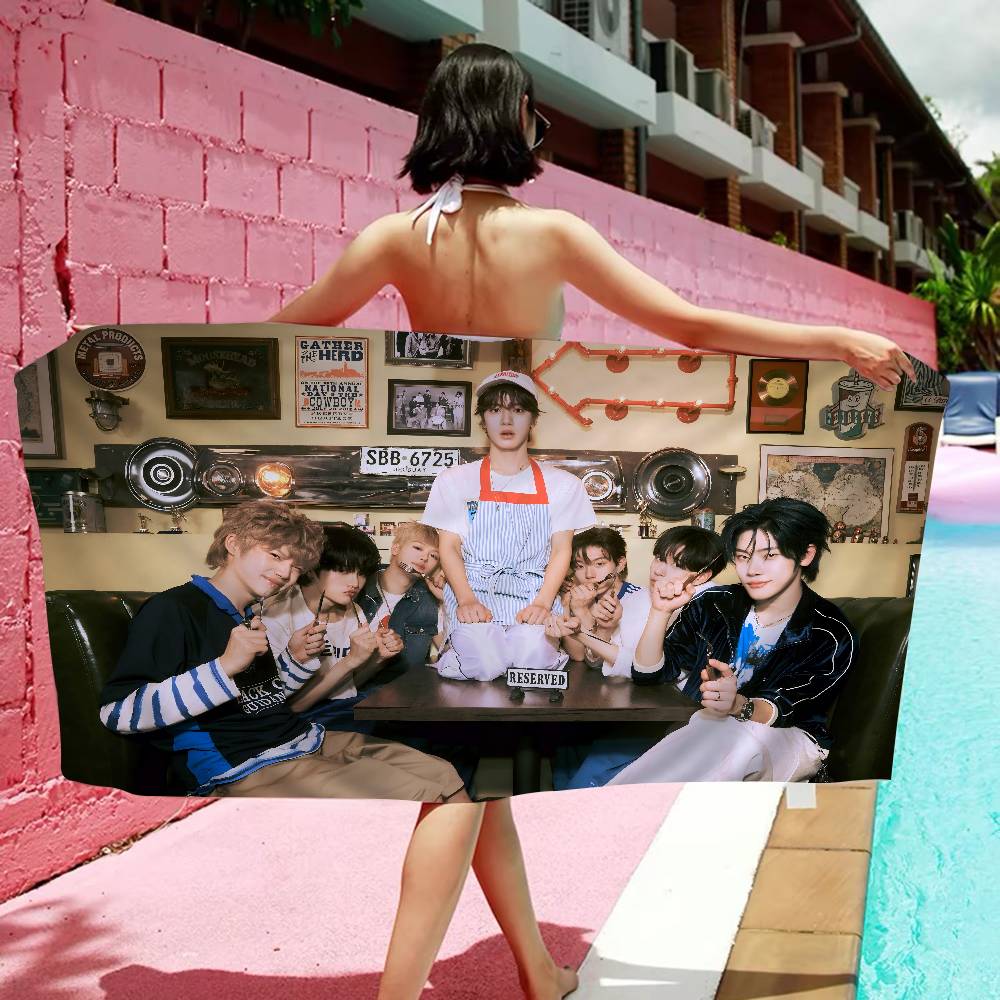 Kpop T-Tomorrow X T-Together TXT Microfiber Beach Towel Absorbent Quick Dry Soft Yoga Swimming Resort Mountain Climbing Towel