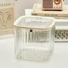 With Lid Transparent Storage Box Dust Proof Desktop Storage Box New Mini Trash Can  Desktop
