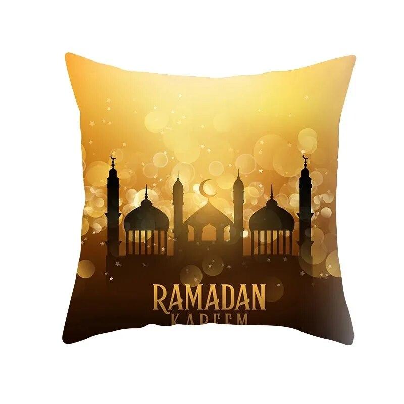 EID Mubarak Decorative Cushion Cover Ramadan Decoration Home Islamic Muslim Ramadan Kareem EID Al Adha Gift Sofa Pillow Cover