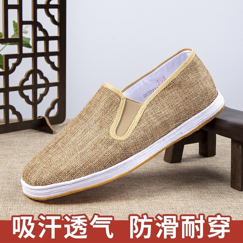 Cloth shoes spring and summer handmade lasagna traditional cloth shoes linen breathable casual flat single shoes