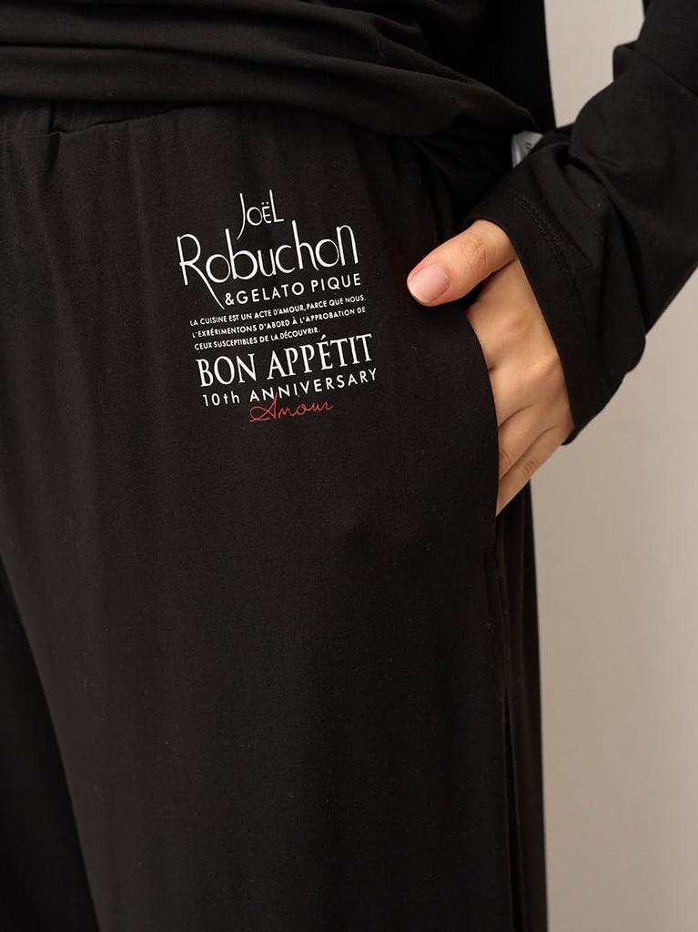 Gelato Pique Robuchon Long Pants PWCP254307 Black Joël One-Point Women's