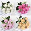 Artificial Rose Flower Bouquet With Silk Material For Home Wedding Decoration