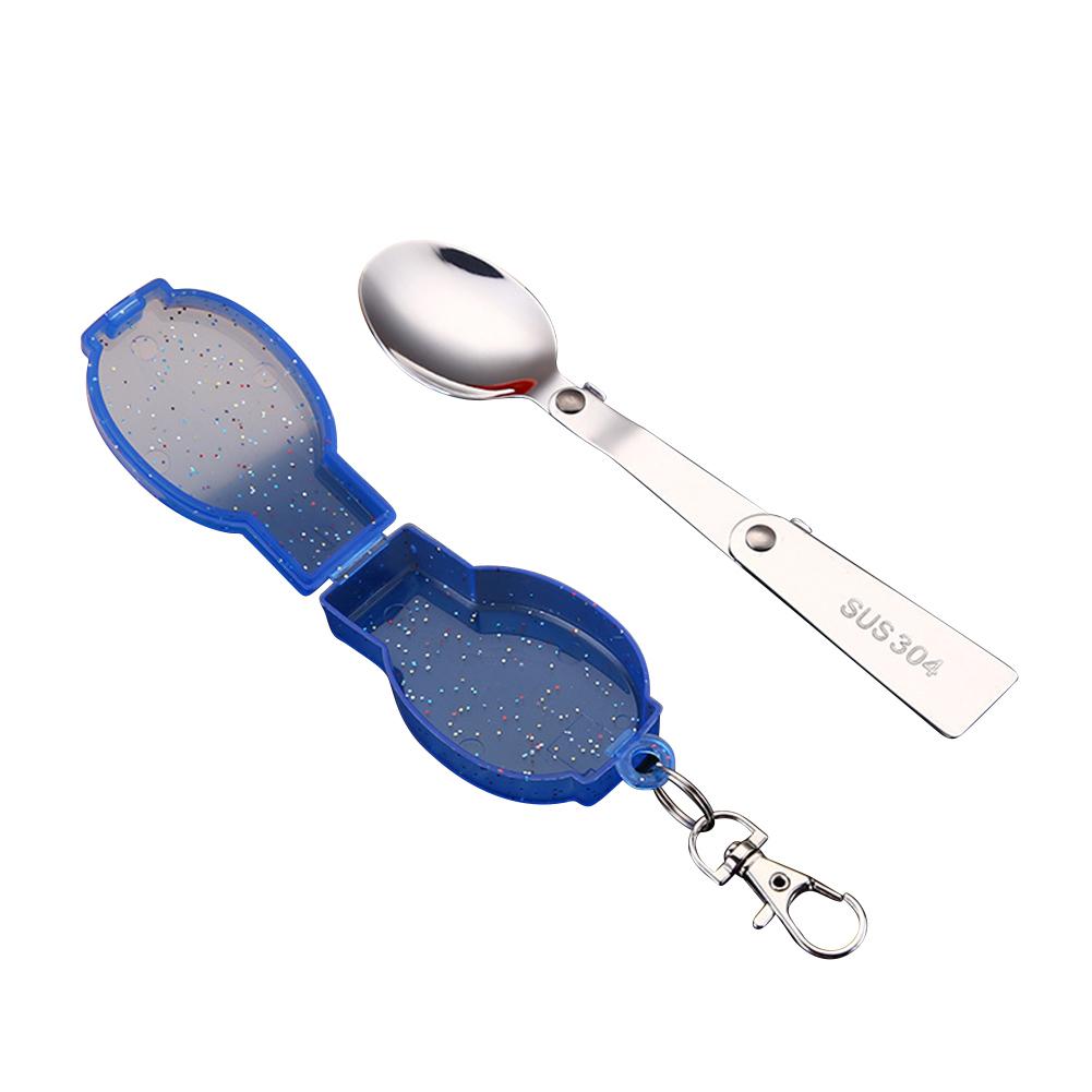 Stainless Steel Foldable Spoon Fork with Carrying Case Spoon and Fork All-in-one for Camping Travel and Other Outdoor Activities
