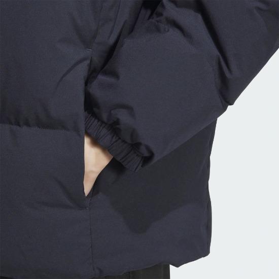 Adidas Stylish Versatile Letter Warm Long-sleeve Down Jacket Unisex Legendary Ink Blue JL9585