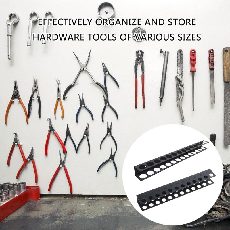 Screwdriver Rack Wall Mount Pliers Holder Hammer Rack Tool Storage Organizer Hardware Tool Display for Garage Workshop