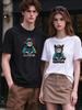 Unisex T Shirt Cool DJ Cat Print Casual Daily Wear Soft Comfortable Top
