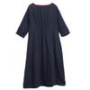 Loose Plus Size Women's Linen Solid Color Dress