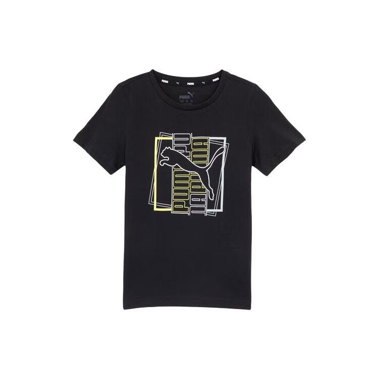 New PUMA Cloud Tie Dye T Shirt Black Kids' 847281-51