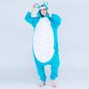 Pink Blue Stitch Animal Cartoon Fleece Onesie Pajamas for Couples - Autumn/Winter Collection