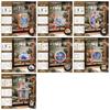Retro Tie Dyed Lanterns Rabbit Shape Glowing Lanterns Wooden Handheld Lanterns  Mid-Autumn Festival