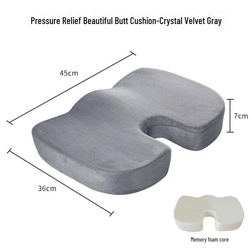 Dual-Season Memory Foam Chair Cushion for Long Sitting