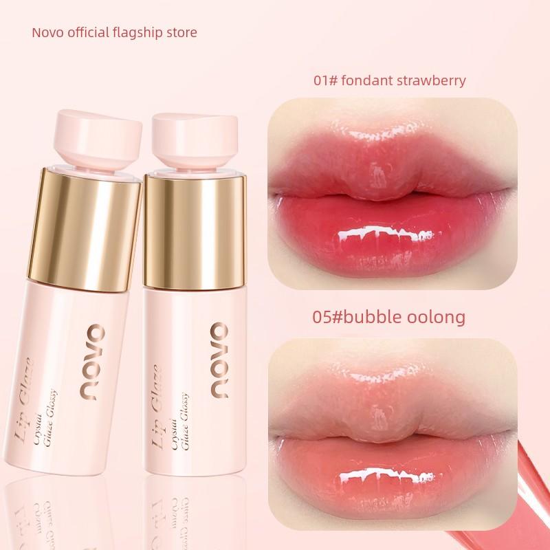 Novo Hydrating Lip Glaze for Plump Lips, Mirror-Like Lip Gloss, Brightening and Moisturizing, Leaves Lips Dewy and Non-Drying, Lip Makeup Online