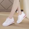 Women's inner height increase casual shoes spring and summer new sports shoes Velcro travel hollow punching women's shoes