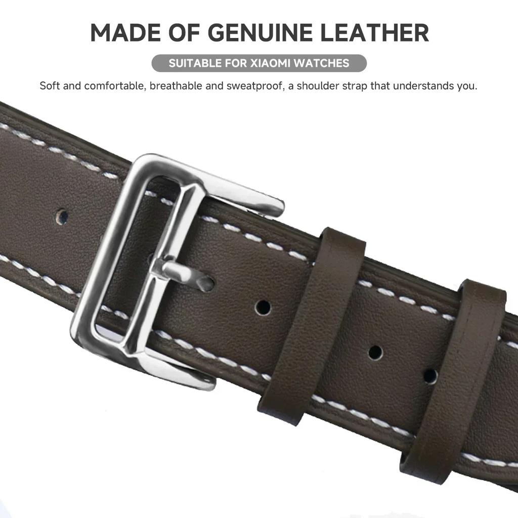 Leather Loop Strap for Redmi Watch 5 Watch 4 Band for Xiaomi Mi 9 Pro Active Wristband Bracelet Mi Band 8 Pro Correa Accessories